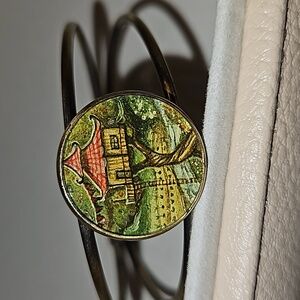Handmade bracelet with micro painting